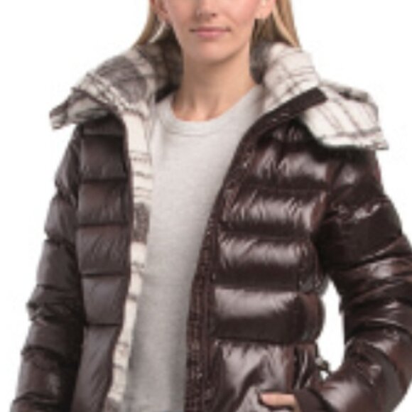 Scotch & Soda Willemina Quilted Duck Coat in Plum - Picture 5 of 5